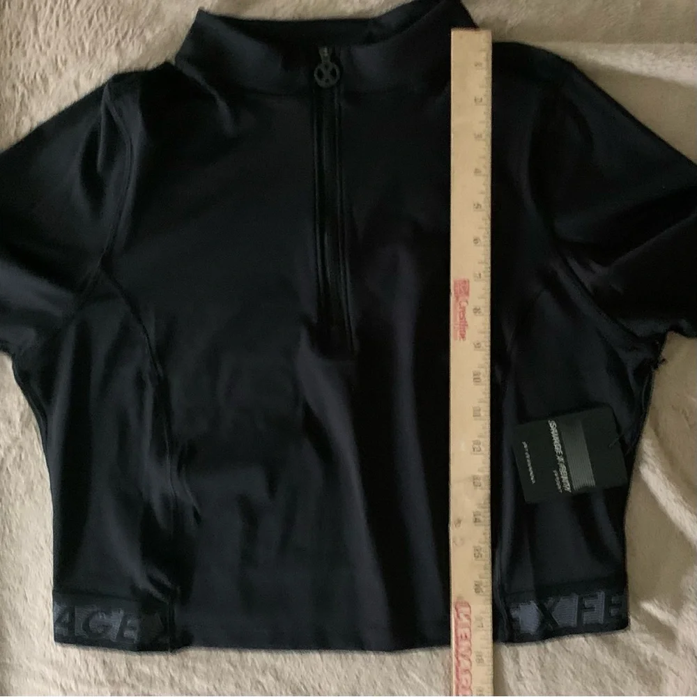 NWT Savage X Fenty black Cropped Half-zip top 3X - Picture 7 of 10